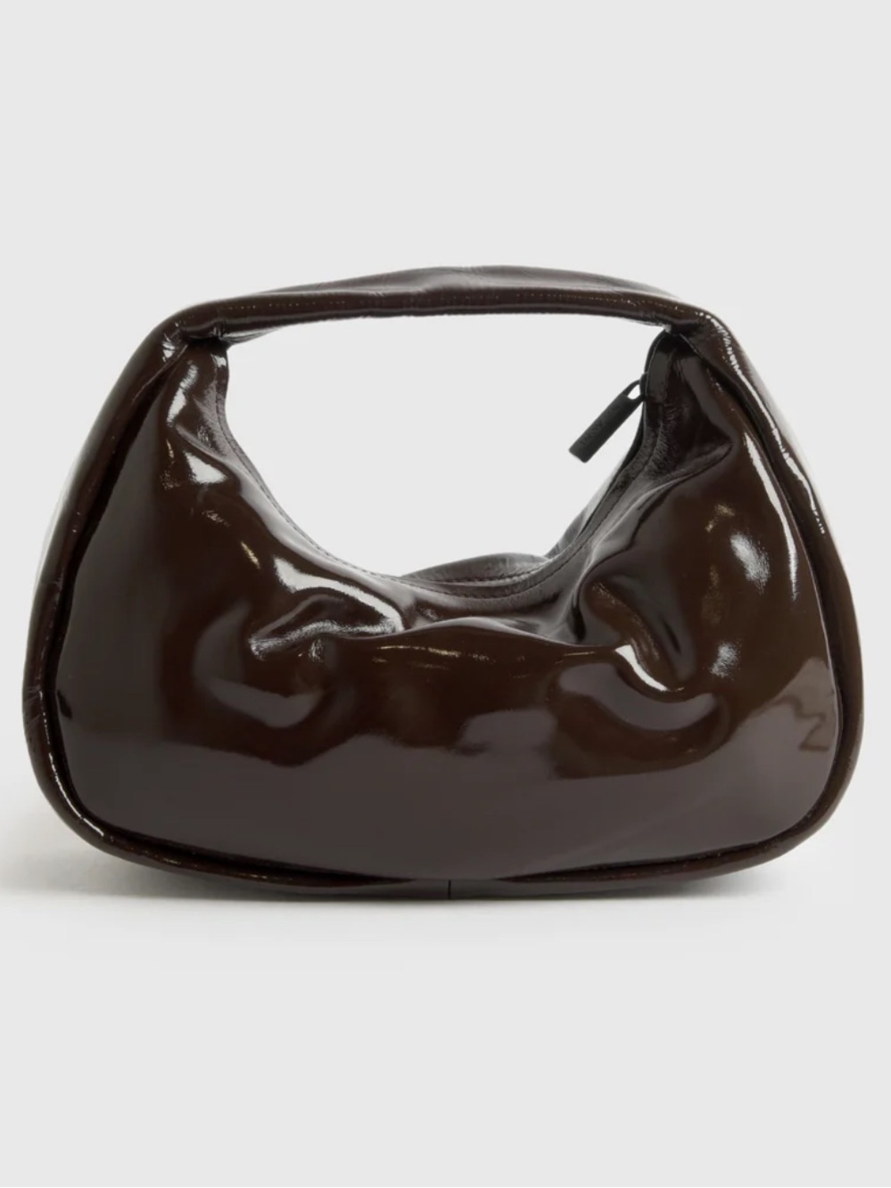 St. Agni mini bon bon bag in patent fudge